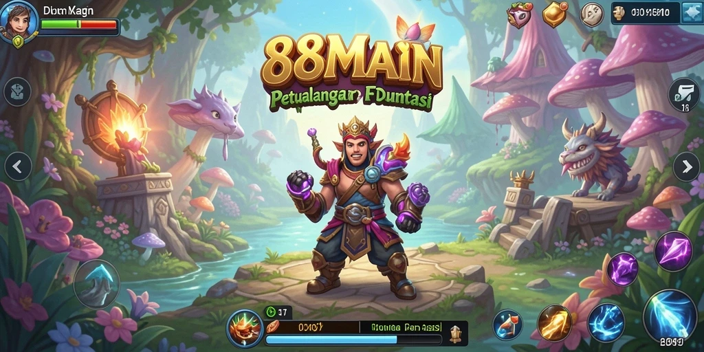 Tangkapan layar menunjukkan aksi seru dalam gameplay 88MAIN.