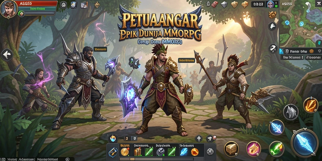 Tampilan gameplay <strong>ASG55</strong> yang menakjubkan di dunia MMORPG.