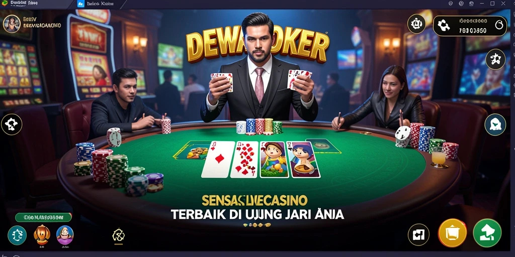 Tampilan menarik dari gameplay Live Casino DEWAPOKER yang mendebarkan.