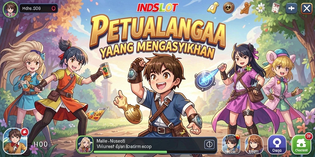 Tampilan gameplay menarik di INDSLOT dengan karakter anime ikonik.
