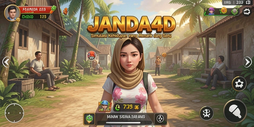 Tampilan gameplay menarik dari JANDA4D yang penuh interaksi.