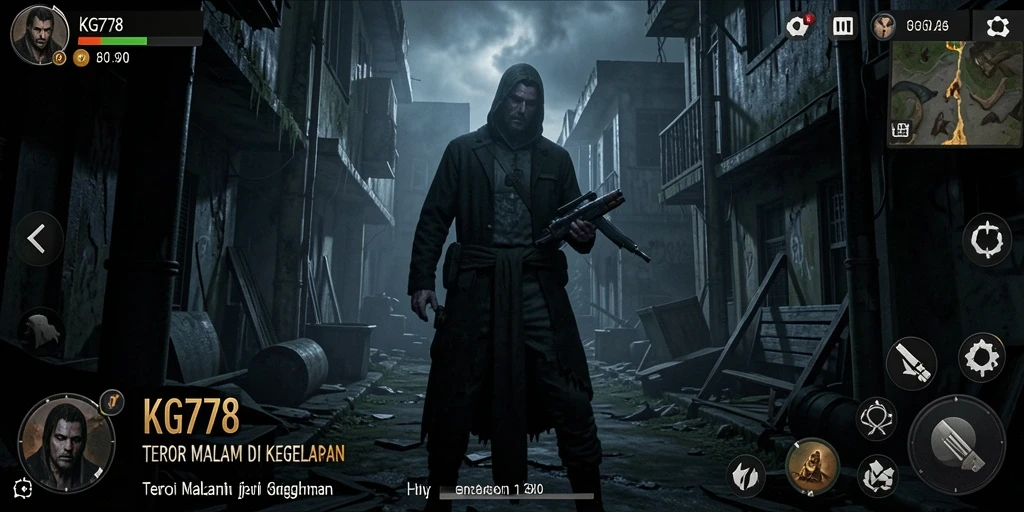 Tampilan gameplay yang menegangkan dari KG778 di malam hari.