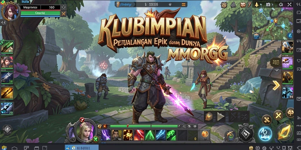 Gambaran gameplay seru di KLUBIMPIAN yang penuh tantangan MMORPG.