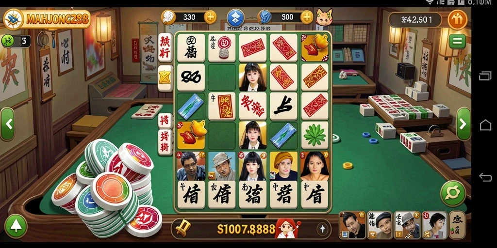 Tampilan seru gameplay MAHJONG288 yang mengasyikkan.