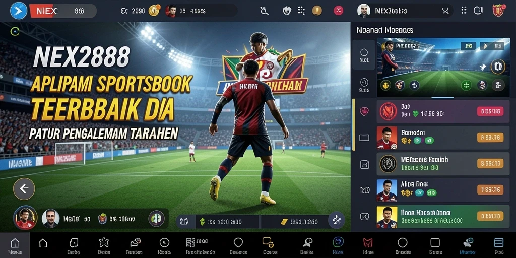 Screenshot NEX288 menampilkan fitur taruhan olahraga dengan antarmuka menarik.