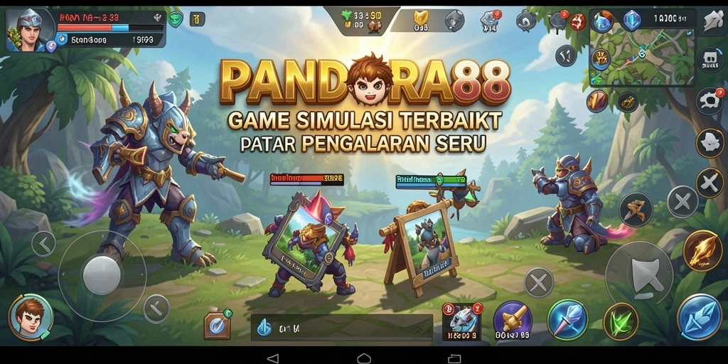 Tampilan gameplay PANDORA88 dengan grafis yang menakjubkan dan interaksi yang kaya.