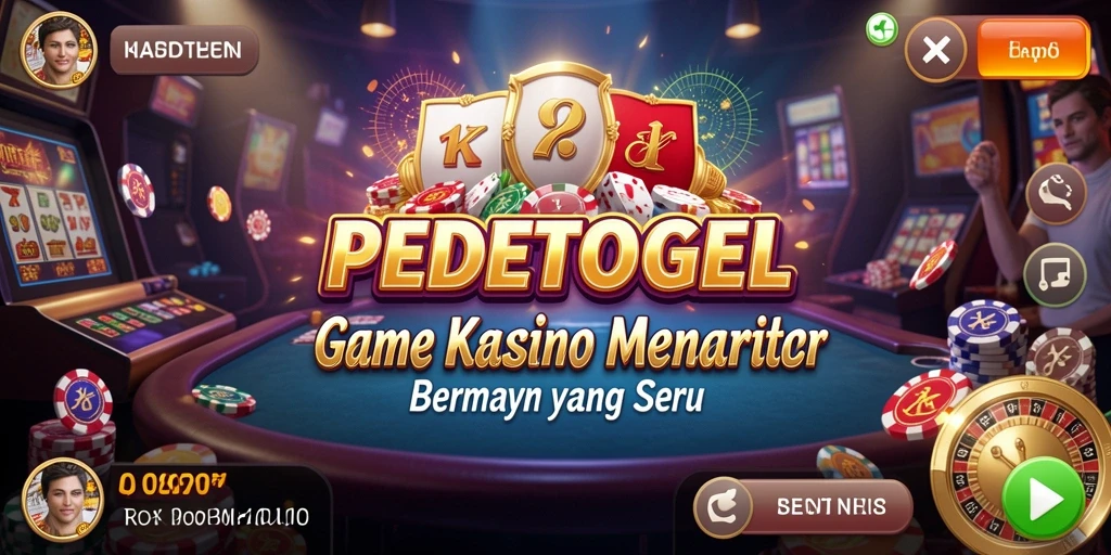 Screenshot gameplay PEDETOGEL menunjukkan suasana kasino yang mendebarkan.