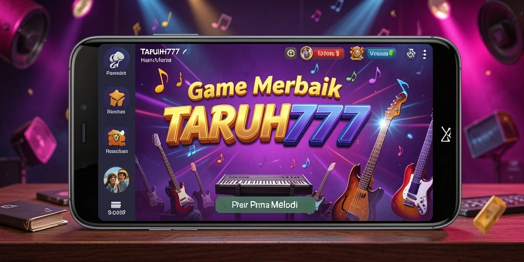 Screenshot gameplay TARUH777 menampilkan interaksi yang seru dengan musik.