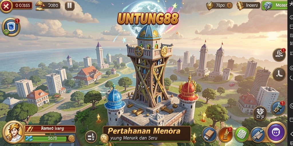 Tampilan gameplay UNTUNG88 yang seru dalam melawan gelombang musuh.