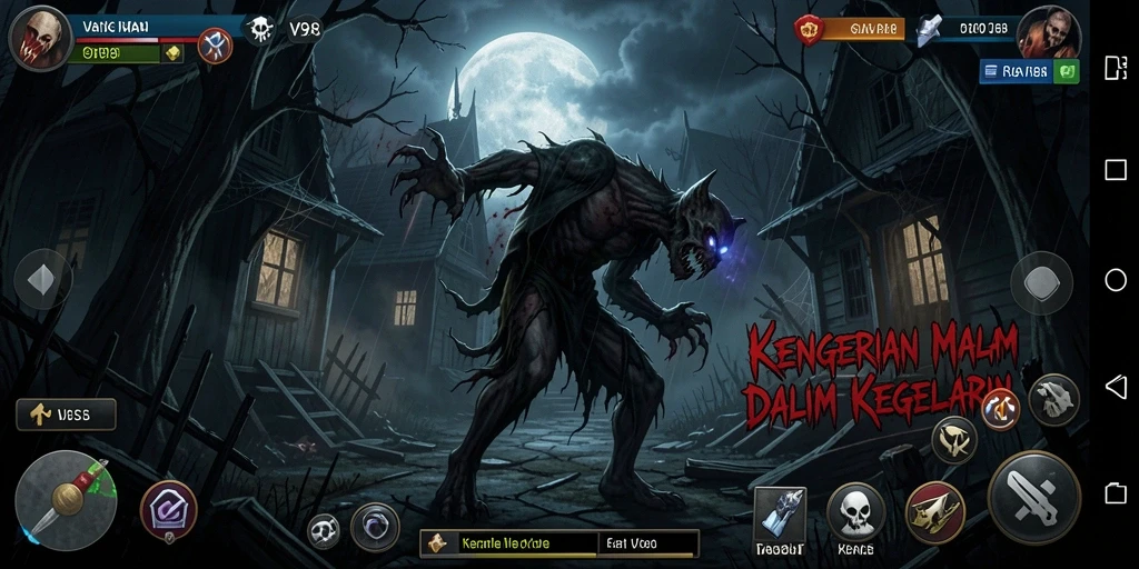 Tampilan gameplay V98 yang menegangkan dan penuh misteri.