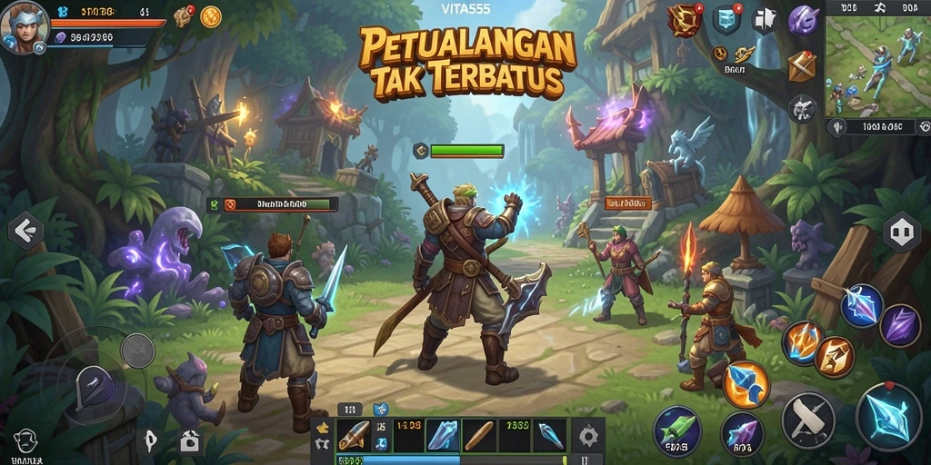 Gameplay seru dan menantang dalam VITA555 RPG.