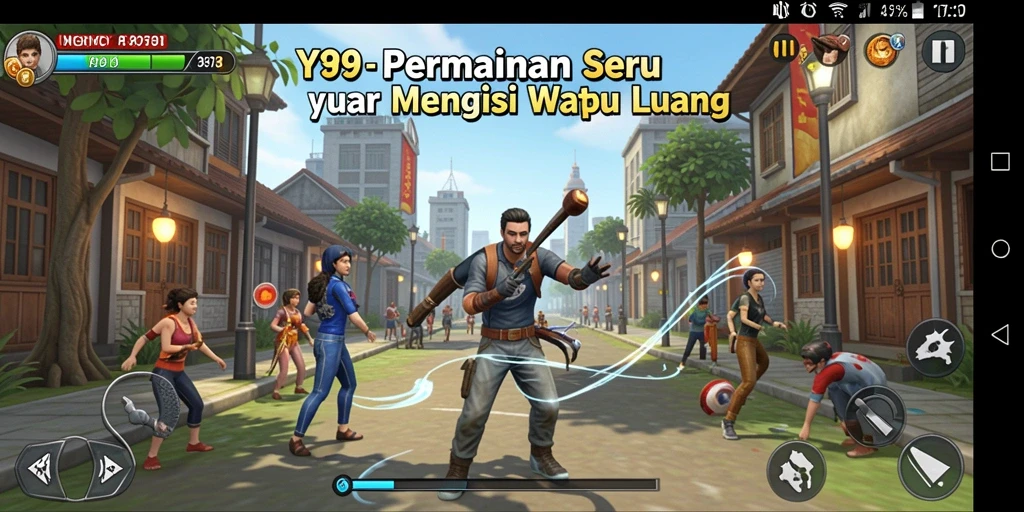 Tampilan gameplay seru dan menantang dalam Y89.